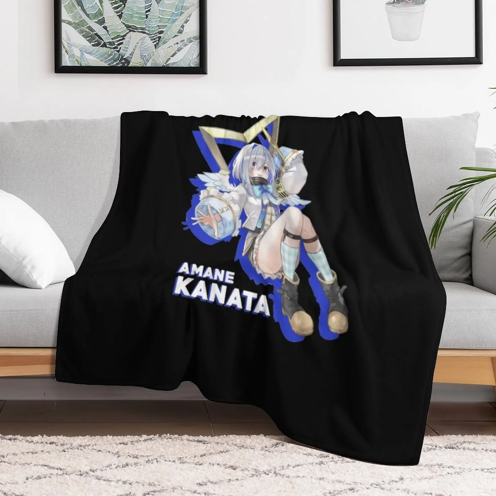 Hololive - Amane Kanata Throw Blanket Blankets For Bed Blankets Sofas Of Decoration Stuffeds Blankets