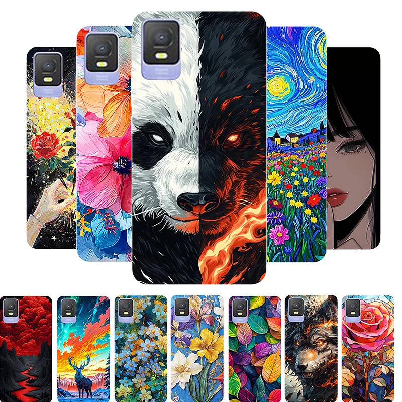 For TCL 403 Phone Case Fashion Soft TPU Silicone Painting Back Cover for TCL403 T431A T431D T431E T431Q T431U Fundas Coque