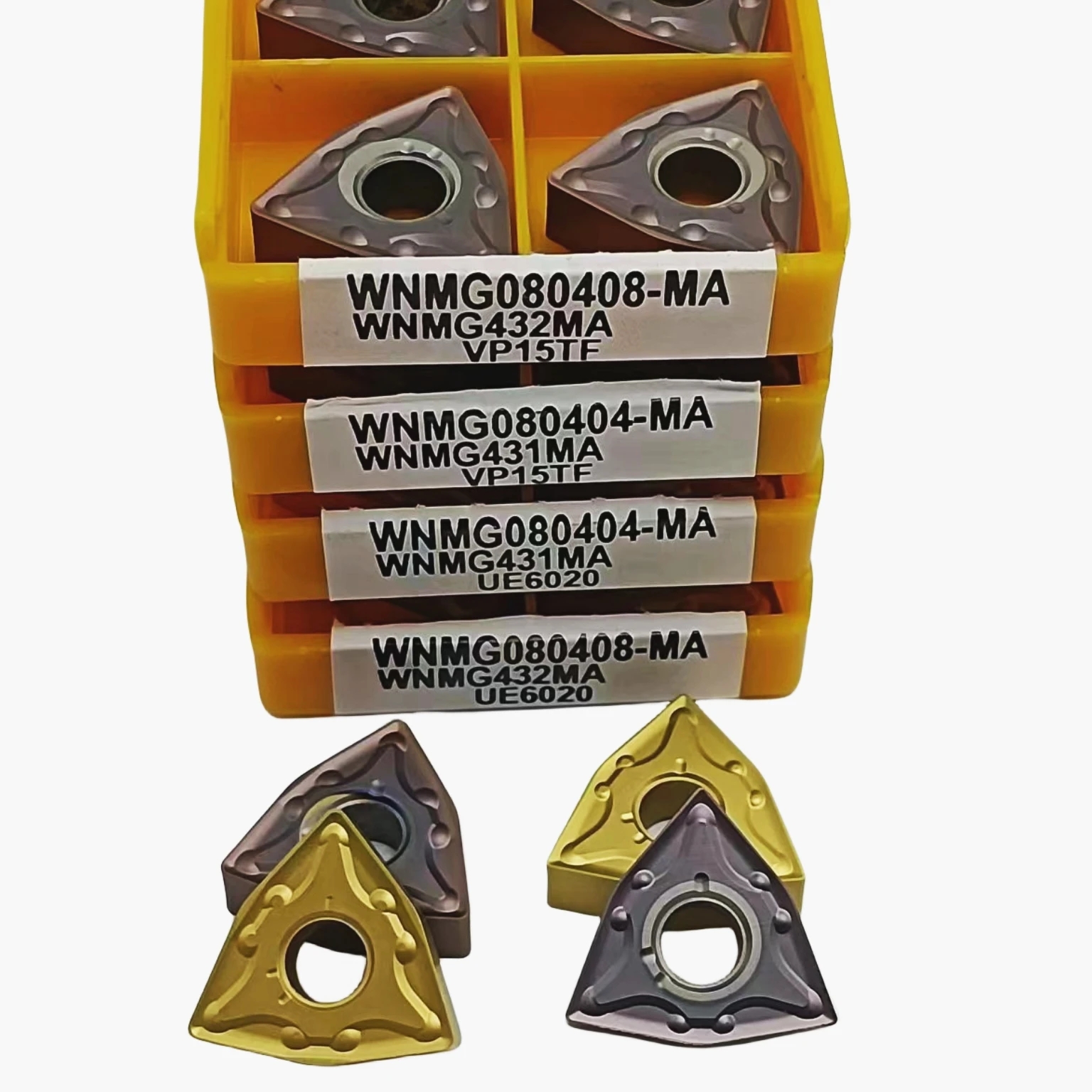 herramienta de torno cilíndrico de hoja de carburo original de alta calidad, WNMG080404-MA WNMG080408-MA VP15TF UE6020