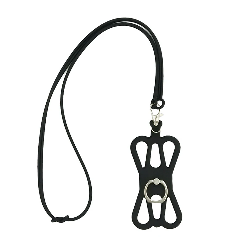 Cell Phone Lanyards With Adjustable Neck Strap Universal Neck Phone Holder For IPhone, Galaxy And Most Smartphones,Black