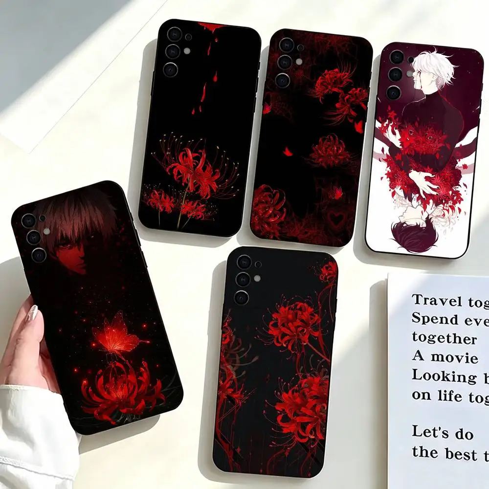 Tokyo Ghoul Red spider l-lilys  Phone Case For Samsung S25,S24,S21,S22,S23,S30,Ultra,S20,Plus,Fe,Lite,Note,10,Black Cover