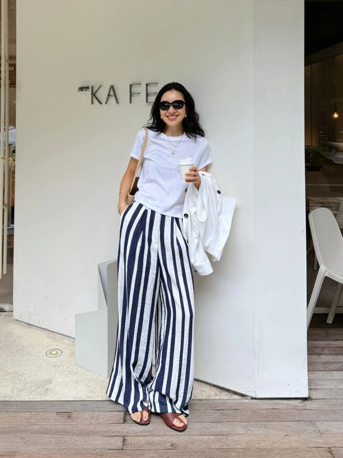 

Casual Striped Women's Pants Loose Fit High Waist Straight Leg Drapey Comfortable Winter Trousers Versatile Lazy Sle
