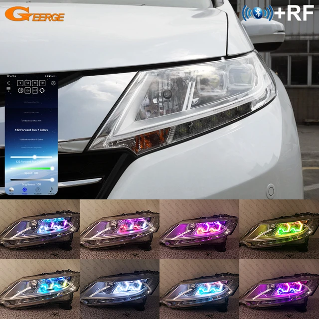 HONDA odyssey rc rc1 rc2 rc4用マルチカラーrgb LEDエンジェルアイ六角ハローリングダイナミックシーケンシャルリボルシグナルライトライト  - AliExpress