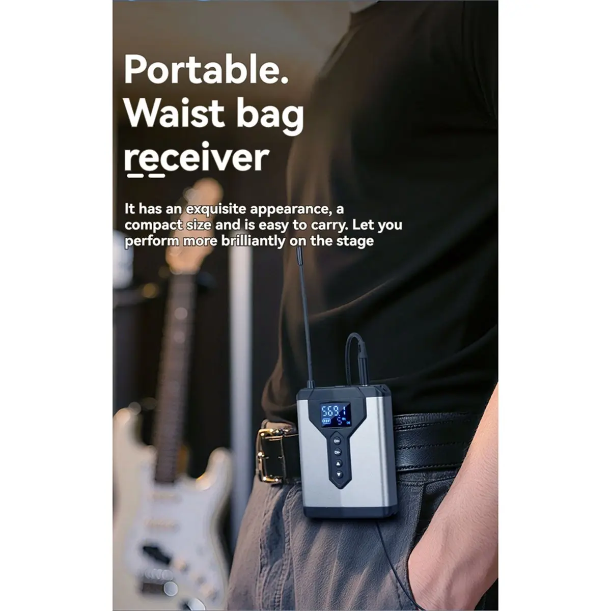 نظام مراقبة لاسلكي داخل الأذن جهاز إرسال واستقبال محمول وقابل لإعادة الشحن لأداء المسرح أ #2