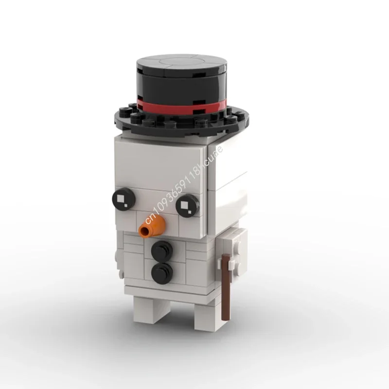 

Набор строительных блоков MOC Snowman Brickheadz, 76 деталей, рождественский подарок, развивающие игрушки для формирования и развития кооперативных навыков, распознавания цветов и обучения.
