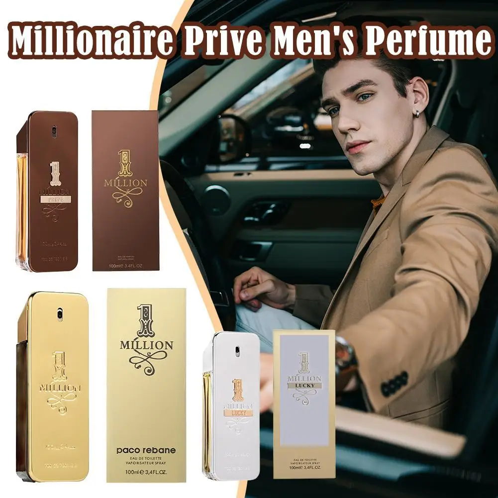 100ml Golden Millionaire Men's Women's Perfume Lasting Strong Masculine Men Taste Strong Spicy Pheromone Cologne Body Spray