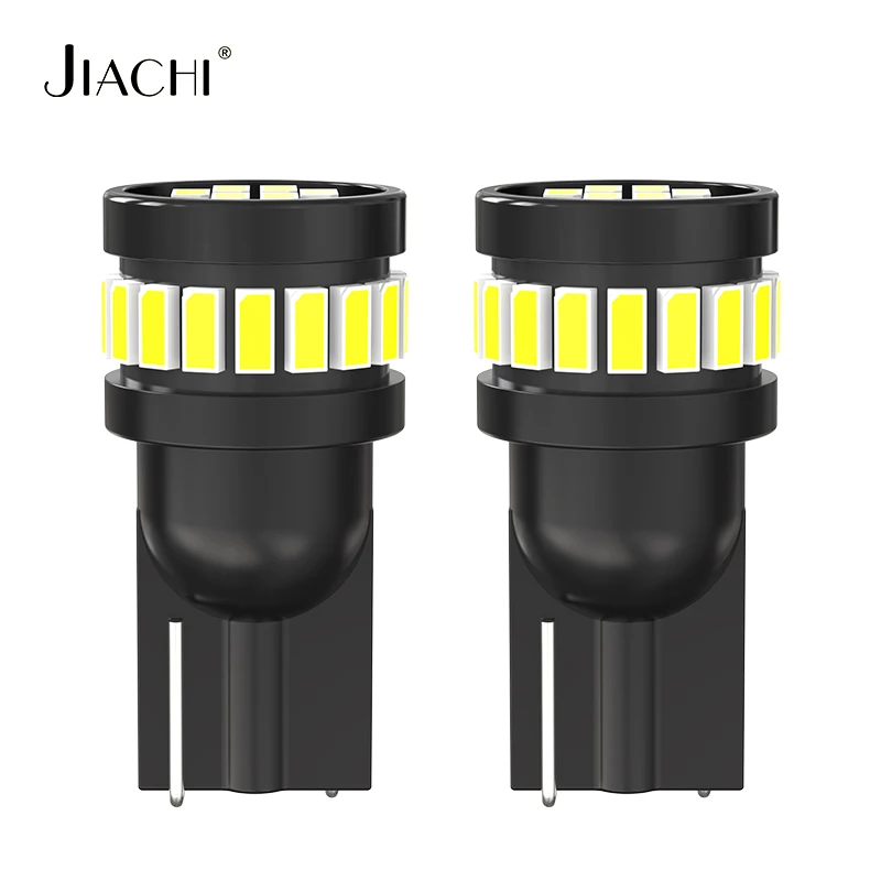 

Jiachi 100PCS Factory Outlet T10 LED Bulbs W5W 3014 24 SMD White Red Amber Color Interior Courtesy Glove Box Trunk Light 12V 24V