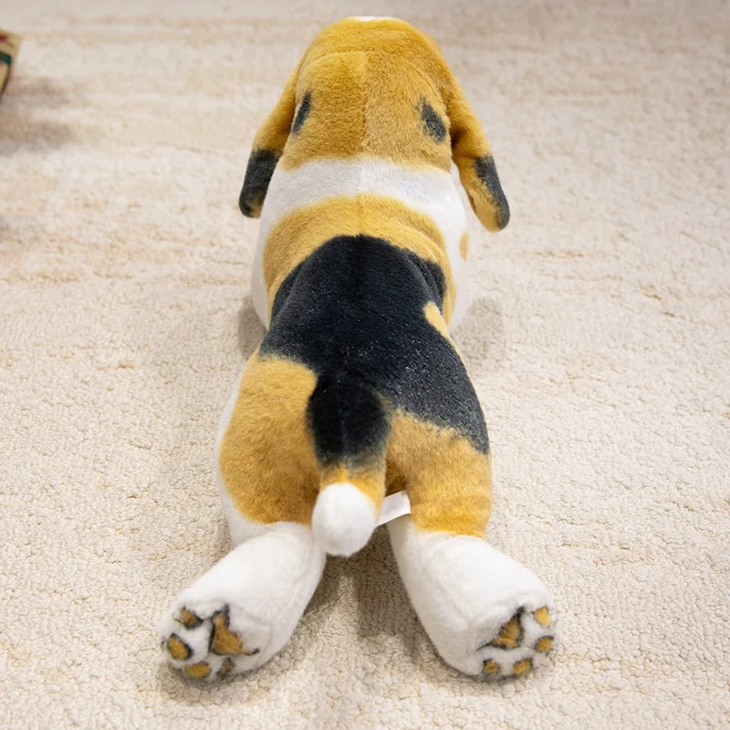 Lebensechte Beagle Plüschtier Flauschige Kuscheltiere Hund Weiche Puppe Echte Hund Home Decor Kinderspielzeug Geburtstagsgeschenk für Hundeliebhaber