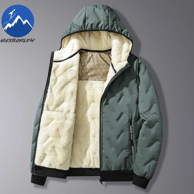 Premium Men Graphene Jacket Comfort Hiking Sport Cold Resistant Parkas Fleece Lined Hooded Daily Wear Winter Padded Coats