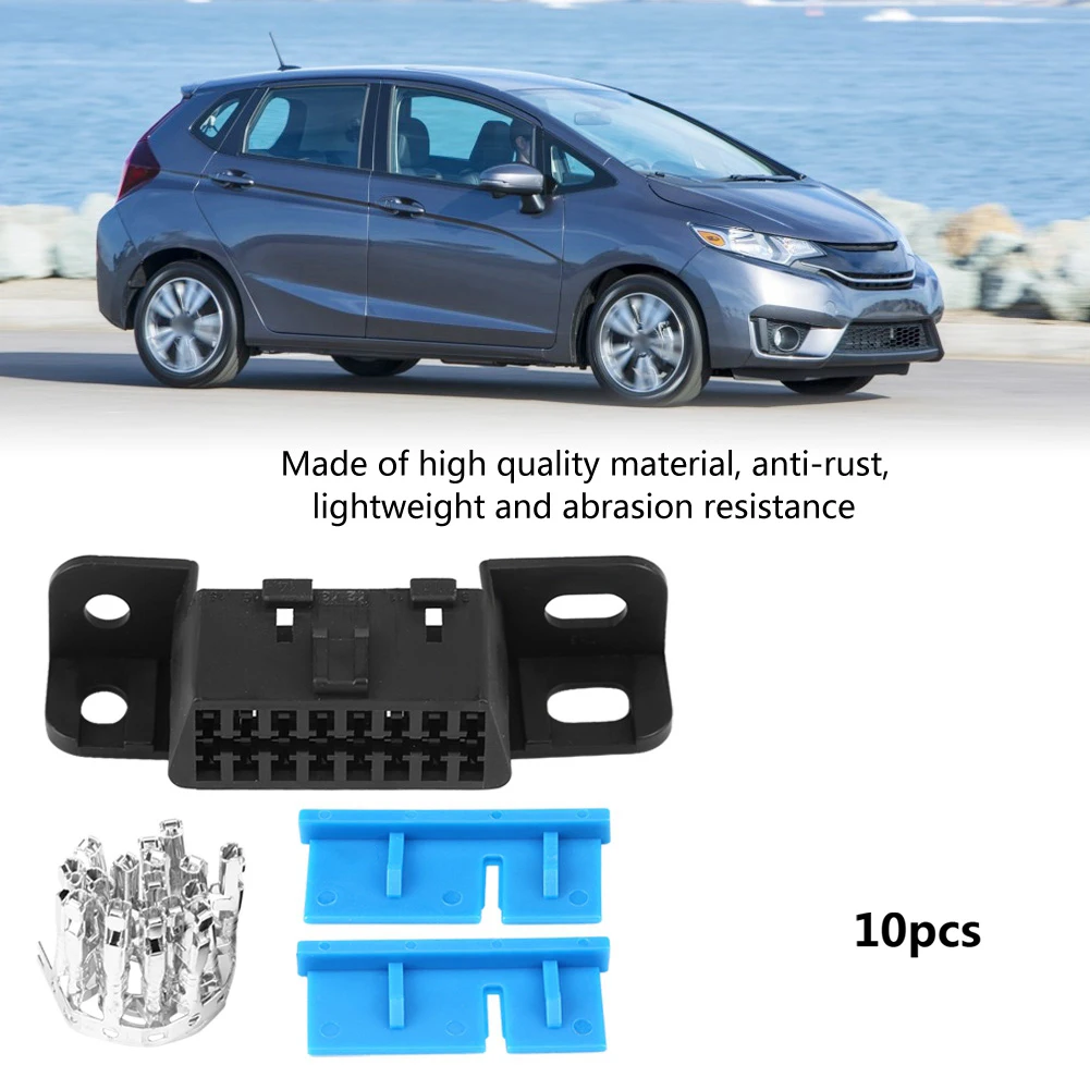 16Pin Female Connector OBD2 II 16Pin Female Connector OBDII Cable Car Auto Adapter Plug Shell Kit for  J1962