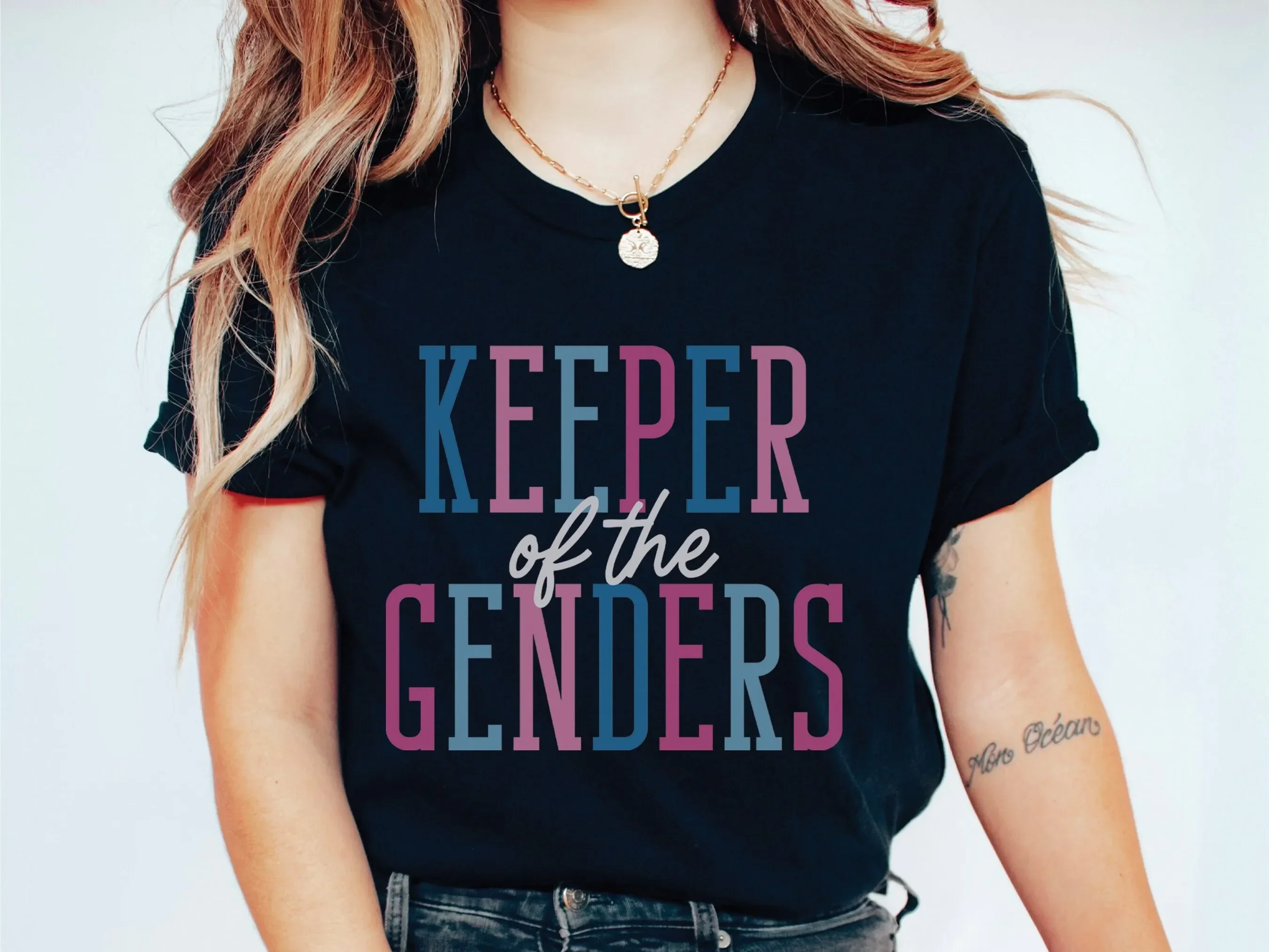 Twins Gender Reveal Keeper Of The Genders T Shirt Party