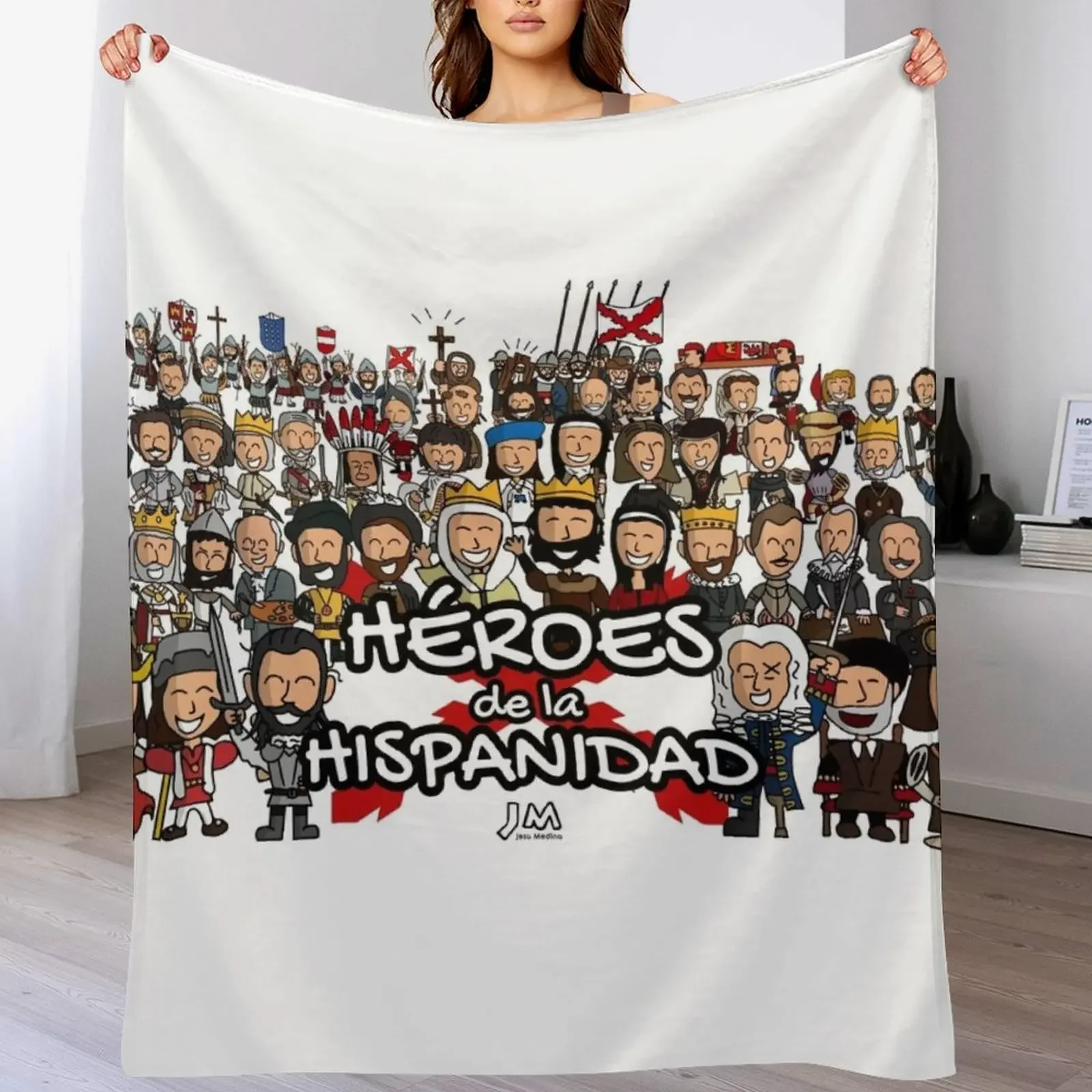 

All the characters of Heroes of Hispanicity 2023 Throw Blanket Ultra Plush Cozy Blanket for Napping Sleeping