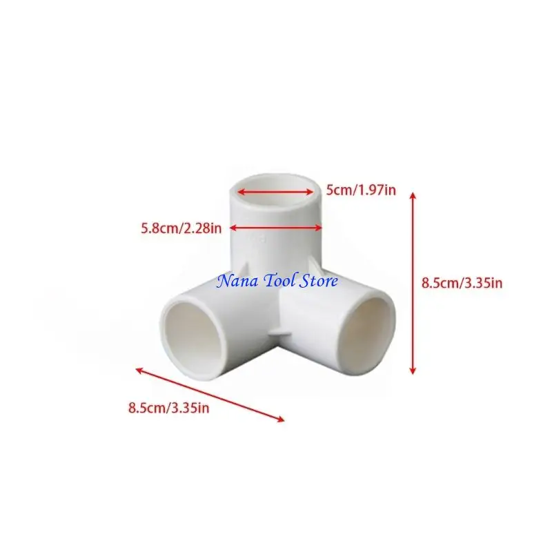 

31GJ Upgrades PVC 3 Way Elbow Fittings 90 Degree PVC Fittings Pipe Connectors Simple Installation for Versatile Pipe Systems