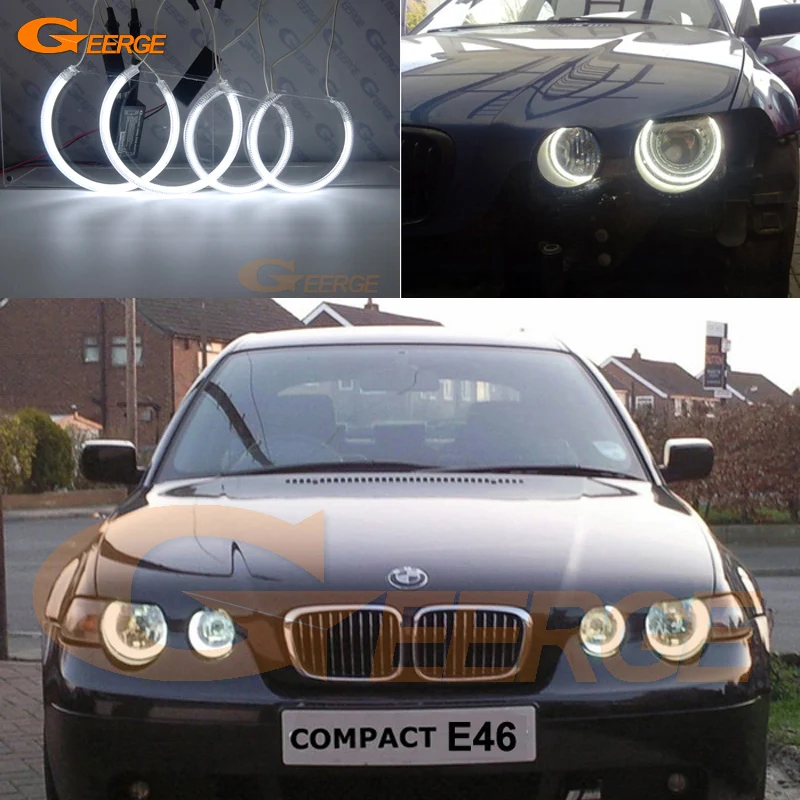 Excellent Ultra Bright CCFL Angel Eyes Halo Rings Kit Day Light For BMW 3 Series E46 Compact 2001 2002 2003 2004 2005