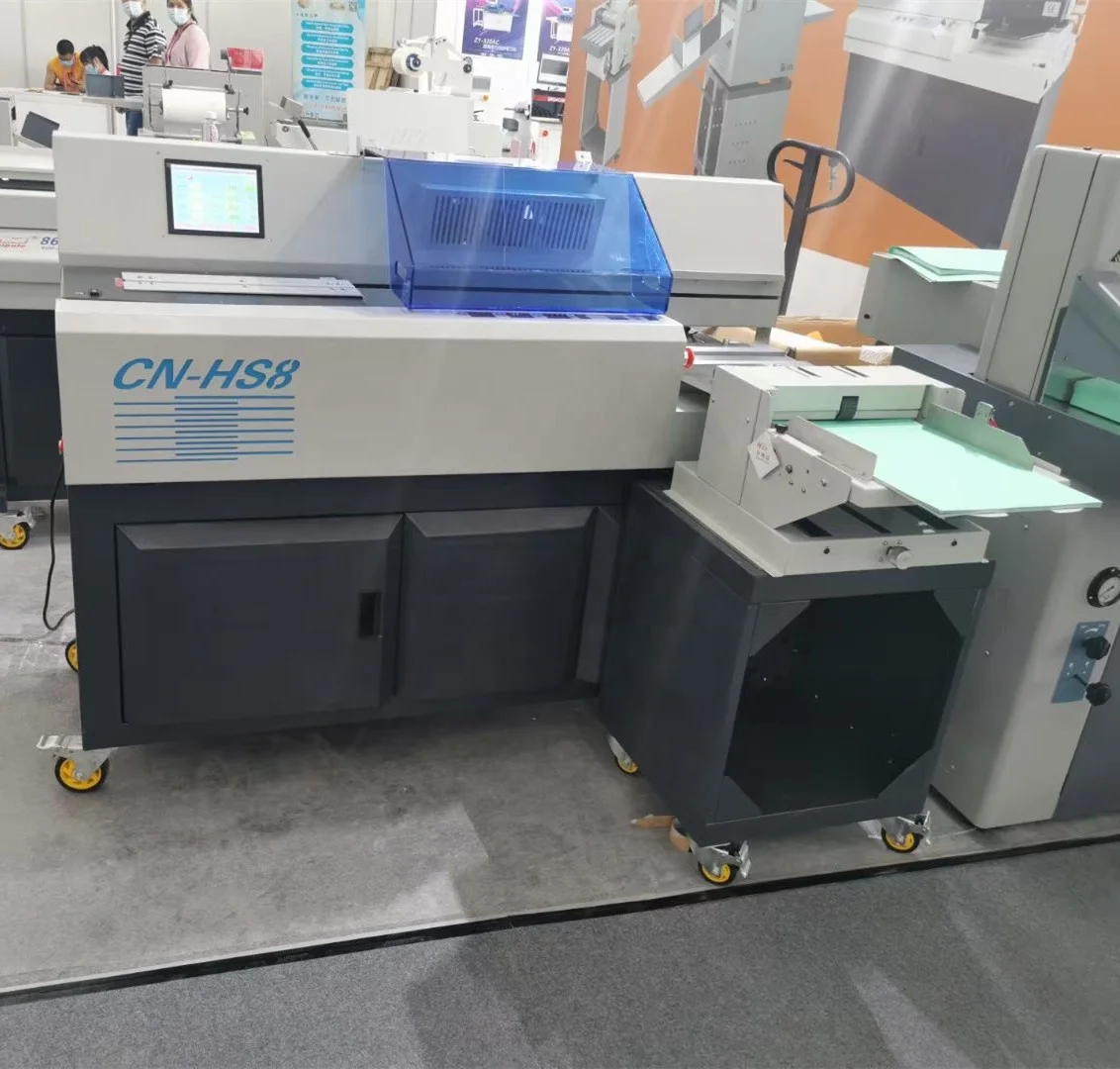 CH-HS8 Full Automatic A3 Perfect Glue Binding Machine With Auto Cover Feeding ,Auto Feed Book Cover Glue Book Binder