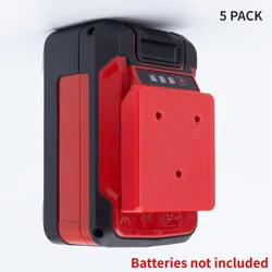 5 Pack Battery Holder Battery Mount for OZITO / Einhell 18V  Battery Dock Holder(No Battery)