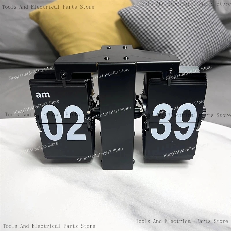 Retro Mechanical Flip Clock With Automatic Page Turning, Elegant Design For Desktop Or Wall Mount Home Office DéCor