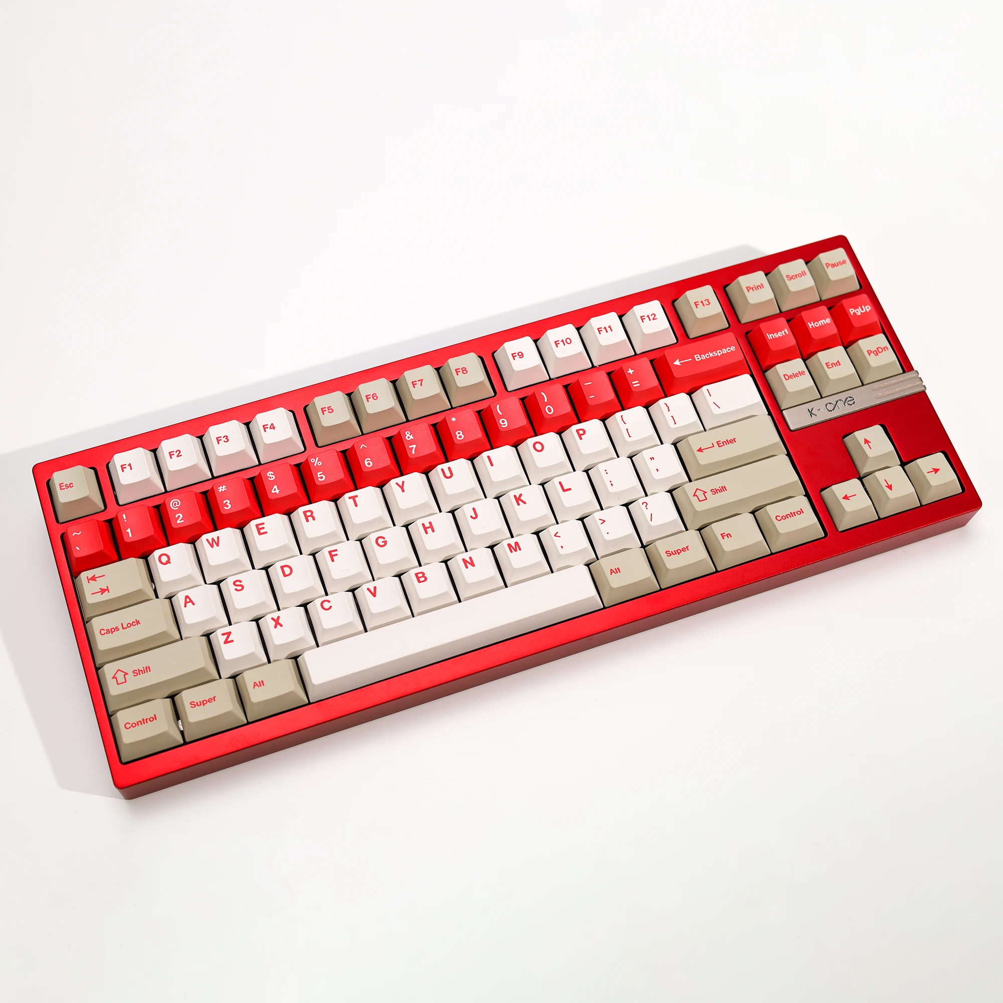 KBDiy Clone GMK Keycaps Red Alert PBT Retro Cherry Profile Alice ISO Keycap For 60 Gaming Magnetic Wooting Mechanical Keyboard
