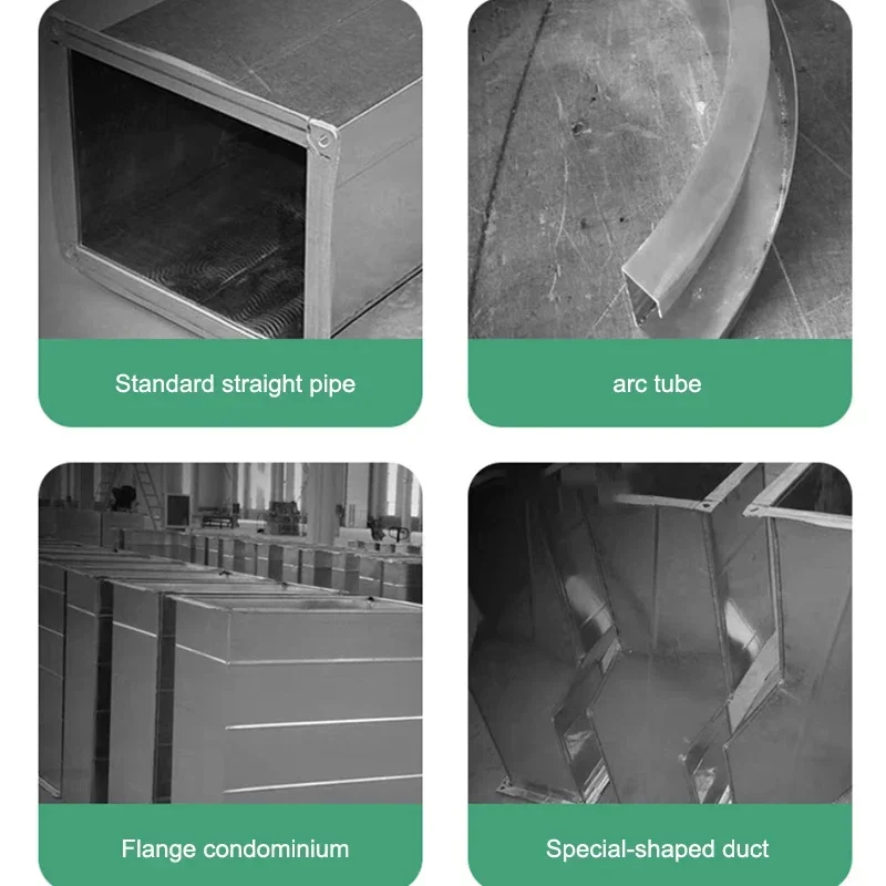 آلة وصلة مجاري الهواء الكهربائية الصغيرة خرطوم القناة الكهربائية الموحد قناة التهوية الحديد حافة الصحافة آلة حافة النطاقات أداة مرحبا