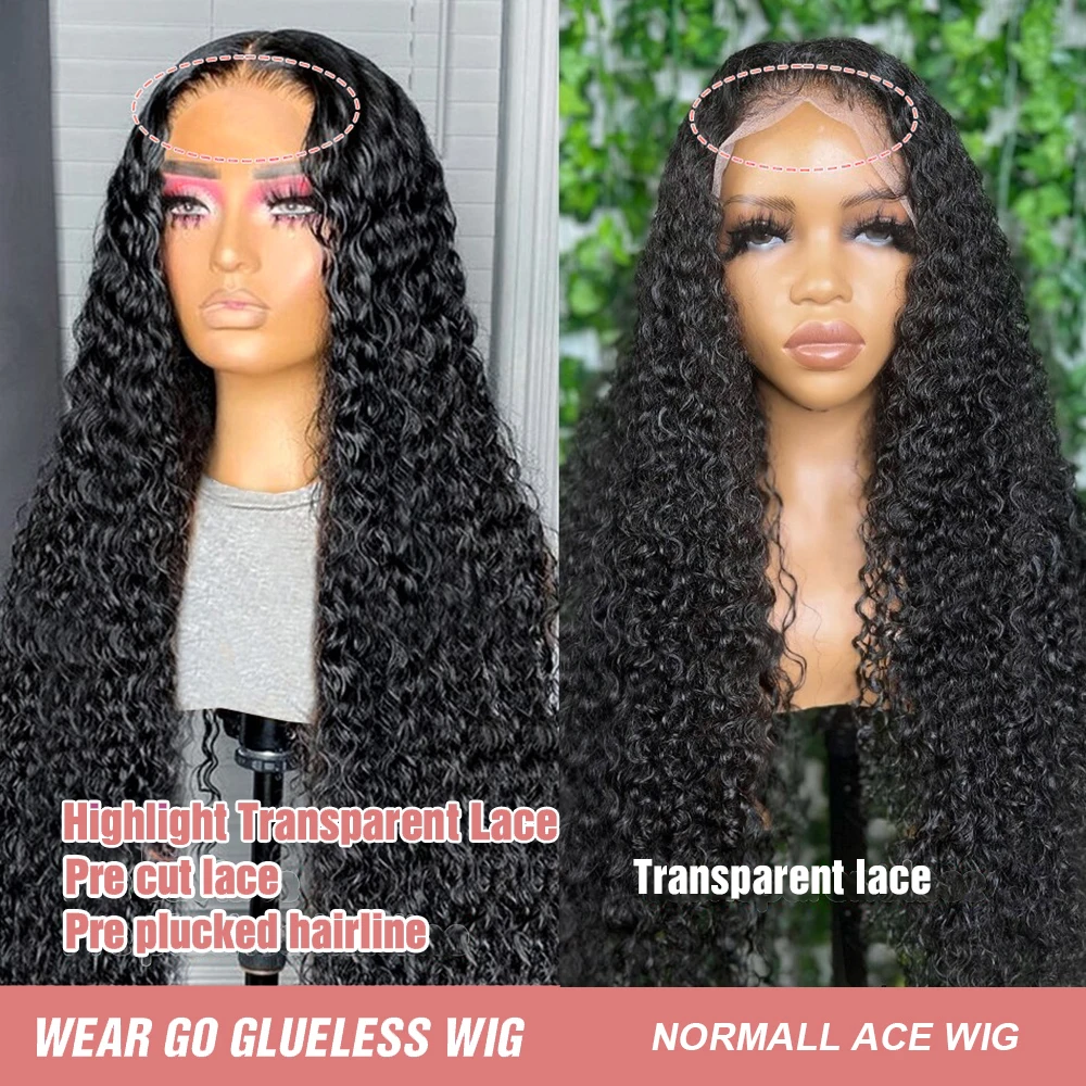 30 40 Inch Water Wave Lace Front Wig 5x5 Glueless Wig Curly Human Hair Deep Wave 13x4 13x6 Hd Lace Frontal Wigs For Women 250%