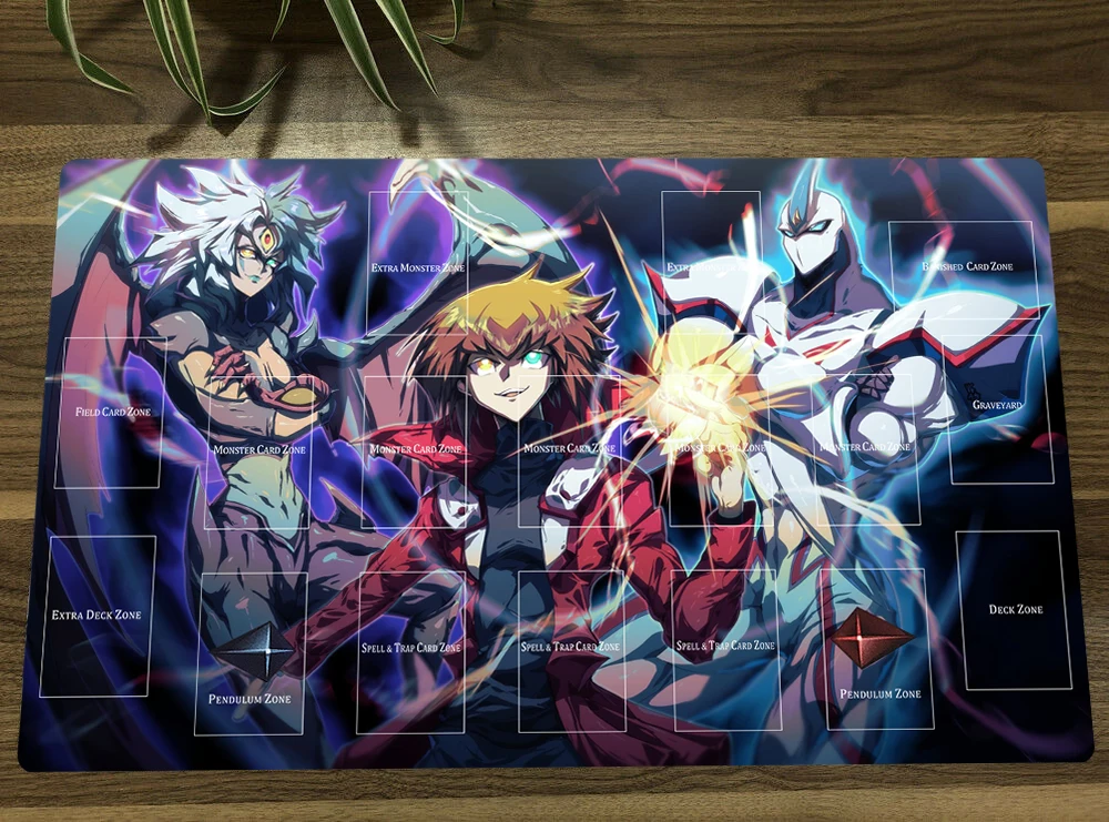 YuGiOh The Jaden TCG CCG Mat Trading Card Game Mat Table Playmat Desk Gaming Play Mat Mouse Pad Mousepad 60x35cm Free Bag