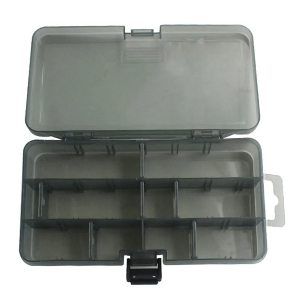 2PCS Removable Dividers Fishing Tackle Box Clear Transparent Lid PP Fishing Lure Storage Case Fishing Bait Organizer Box