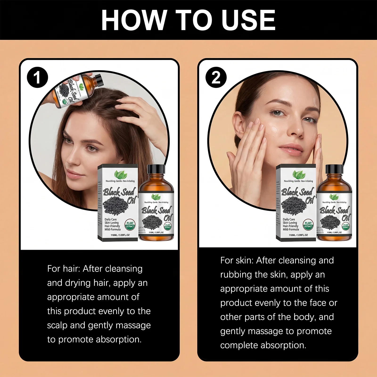 

Smoothing Brightening Body Oil Nourishing Firming Soothing Hydrating Repair Dry Skin Scalp Treatment Refreshing Black Seed Oil