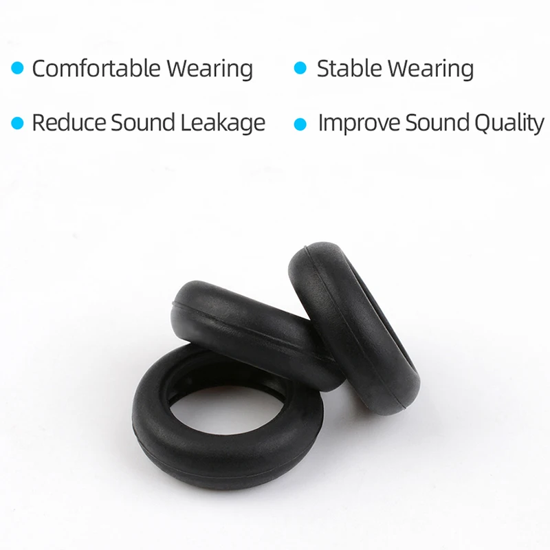 NiceHCK Black Comfortable Earbud Dedicated Silicone Rings Soft Earphone Tips Eartips Accessory for ST-10s RW-1000 RW-2000 EBX21