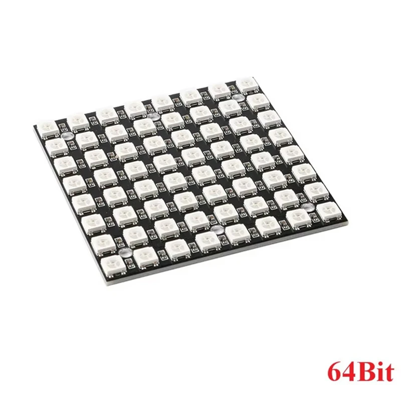 TKOH-WS2812 LED 5050 RGB 8X8 Светодиодная матрица WS2812B 8X8 64-битная полноцветная светодиодная лампа 5050 RGB Панель освещения