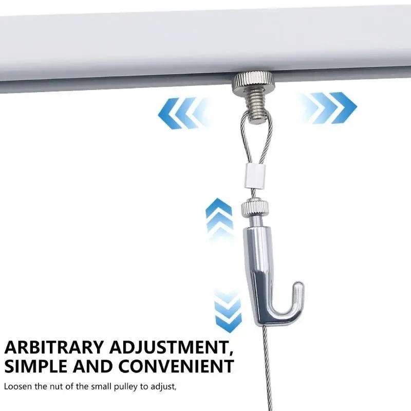 

652F 10pcs Easy to Use Adjustable Picture Hanging Hooks Secure Artwork Display Hanger Practical Stainless Steel Photo Hangers