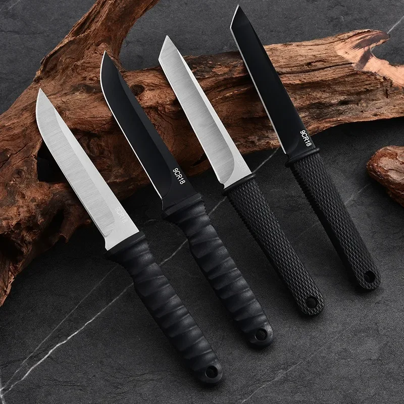 

New Outdoor 9CR18 Steel Tactical Straight Knife,Camping Self-Defense Survival Necklace Knife, Multifunctional Portable EDC Knife