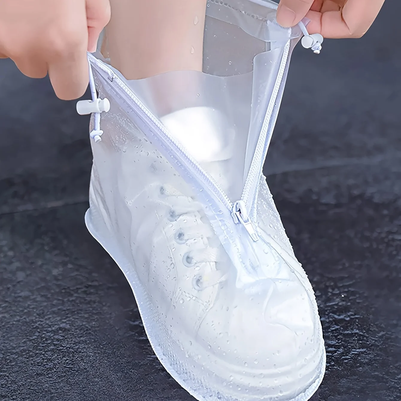 1PC PVC Rain-proof Shoe Cover Skid-proof Thicken Wear-resistant Rain-proof Shoe Cover Men and Women Outdoor Travel Shoe Cover