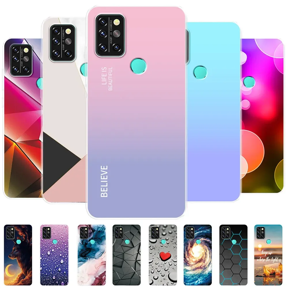 Pour Umidigi A9 Pro 2021 �tui pour Umidigi A9 Pro couverture clair Coque de t�l�phone en Silicone souple Coque pour UMIDIGI A9 Max couverture arri�re Fundas