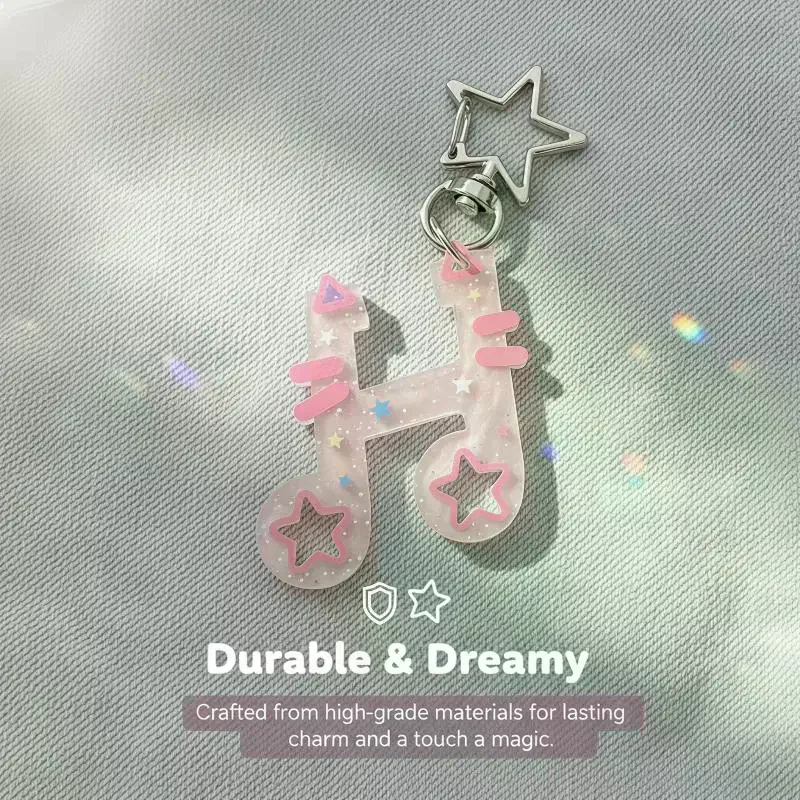 Cartoon Cartoon Acrylic Keychain Cute Musical Note Shaped DIY Bag Charm Lightweight Pendant for Music Lovers Daily Use - Aliexpress Deal