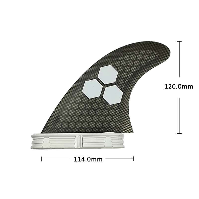 UPSURF FCS II Большие тройные плавники для доски для серфинга Сотовые короткие плавники Многоцветные плавники Quilhas Фанборд Плавники из стекловолокна Performance Core