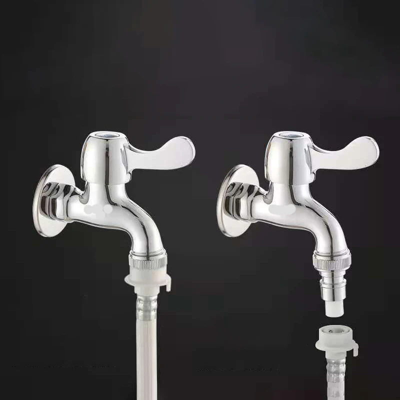 1/2" Adapter Interface Water Stop Valve for Washing Machine Anti-Dislodgement Faucet Water Nozzle And Tube-Connector