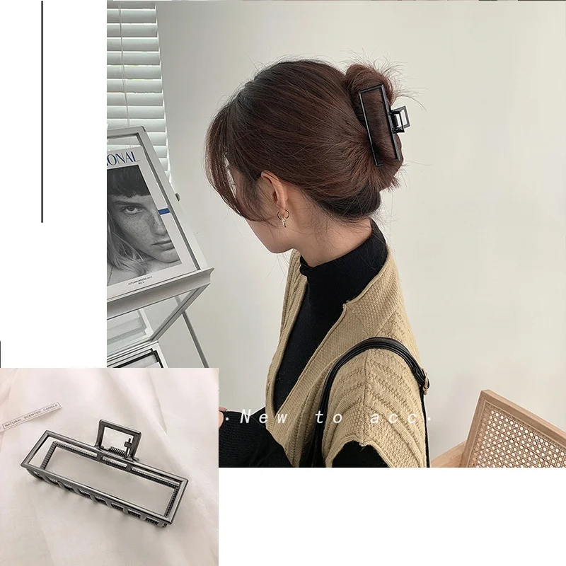 2022 neue Frauen Mode Metall Geometrische Haar Clips Klaue Clip Große Gold Haar Clip Stirnband Haarnadel Haar Krabben Haar Zubehör – Detail 19