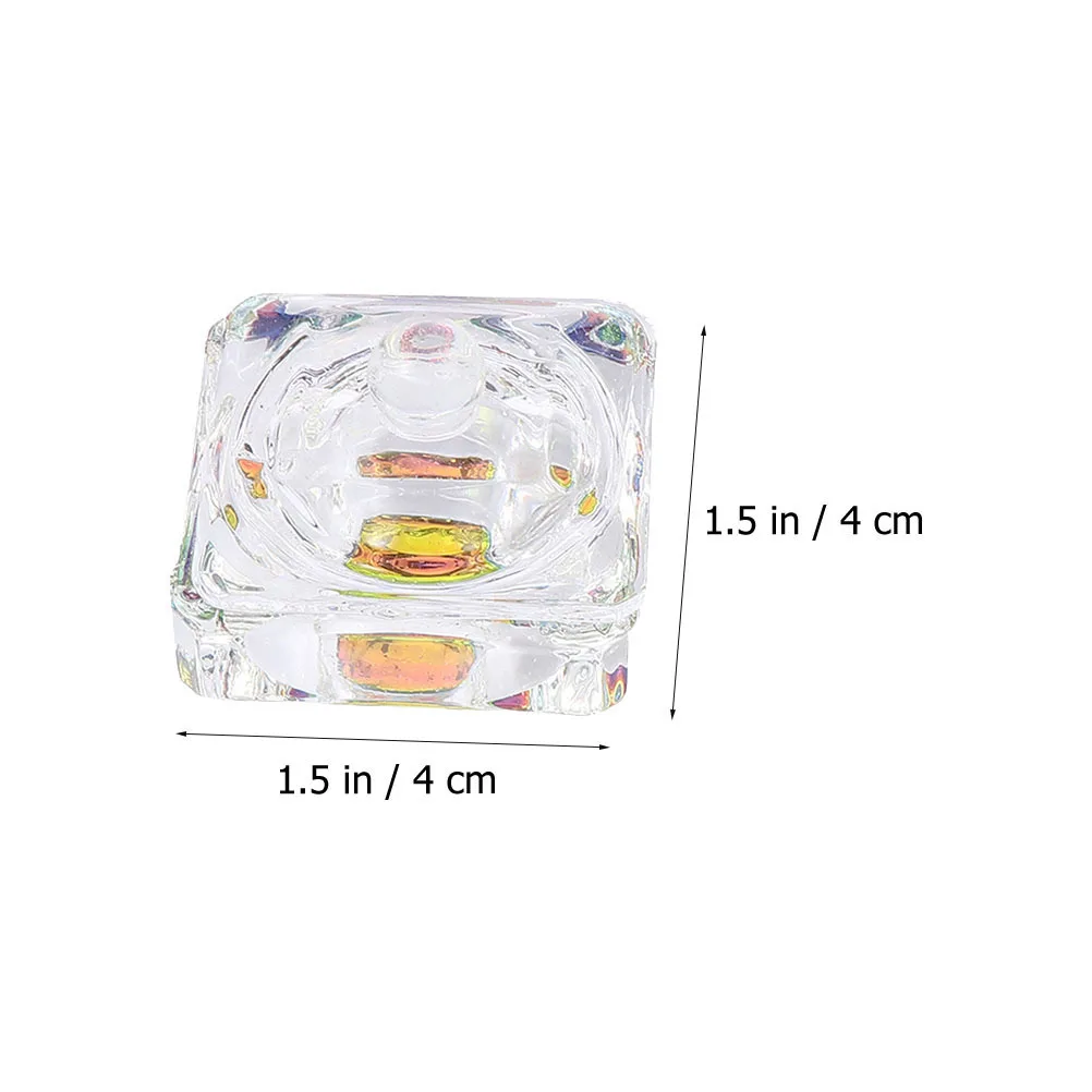 4Pcs Crystal Nail Art Cup Fashionable Elegant Noble Temperament Ideal for Professional Salon School Use Acrylic Liquid Powder