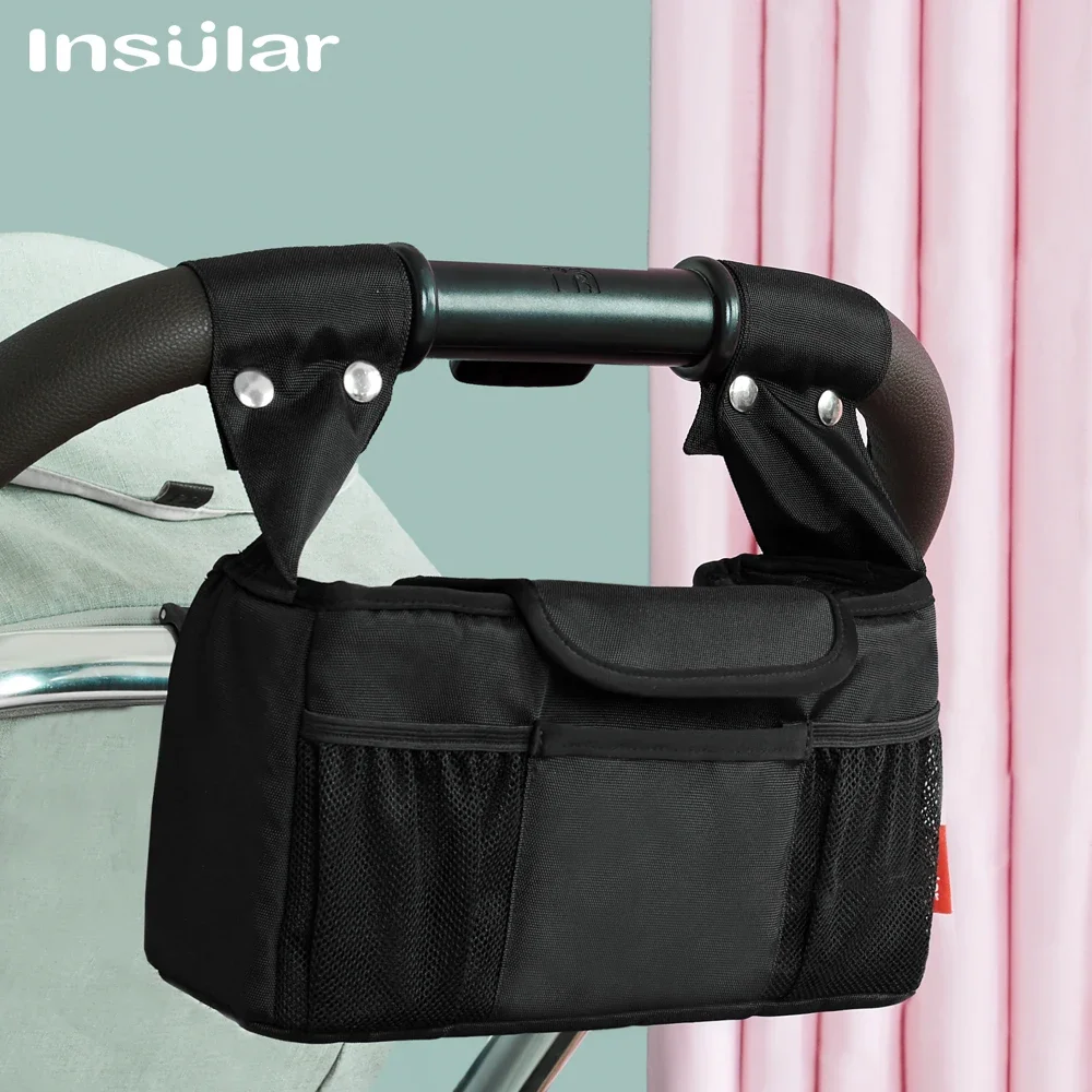 Portable Stroller Bag High Capacity Organizer Waterproof Diaper Bag Multi-function Separated Mommy Hanging Nappy Bag