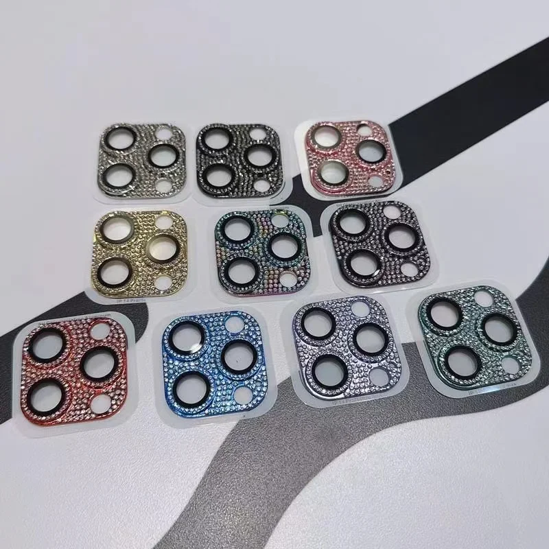 3D Rhinestone Diamond Glitter Camera Lens Protector For IPhone 17 16 15 Pro Max 14 15 Plus 13 Mini Glass Lens Accessories
