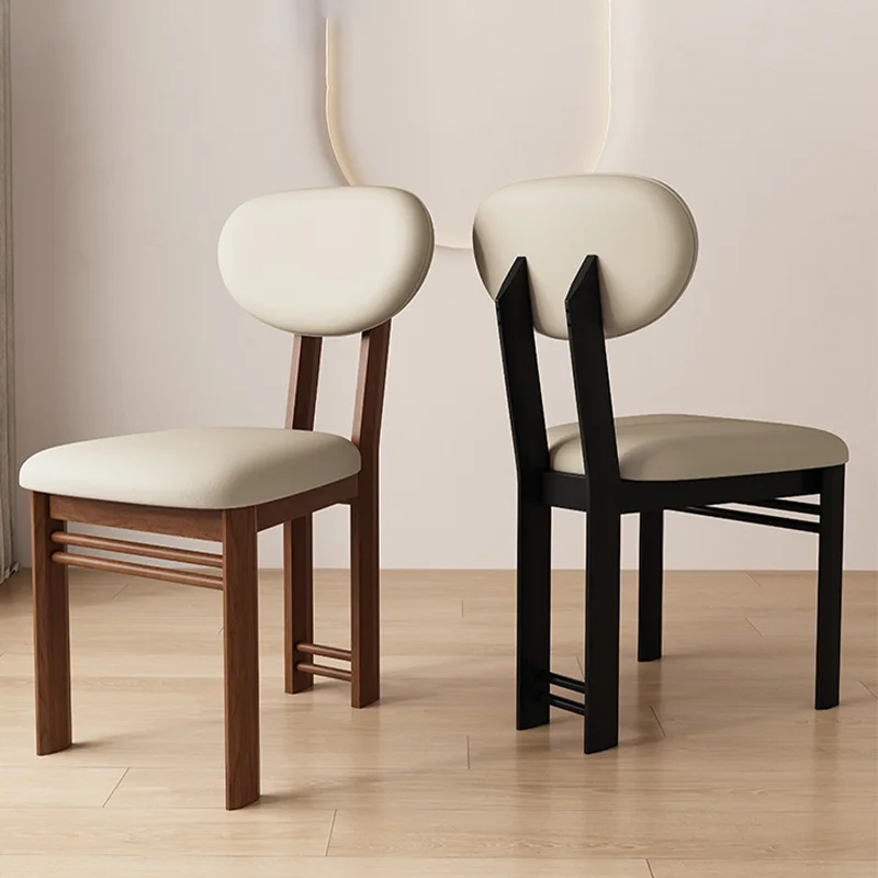 

Elegant Wood Dining Chairs with Ergonomic Soft Backrest Simple Kitchen Living Room Chair for Home Stylish Cafe Hotel Table Chair