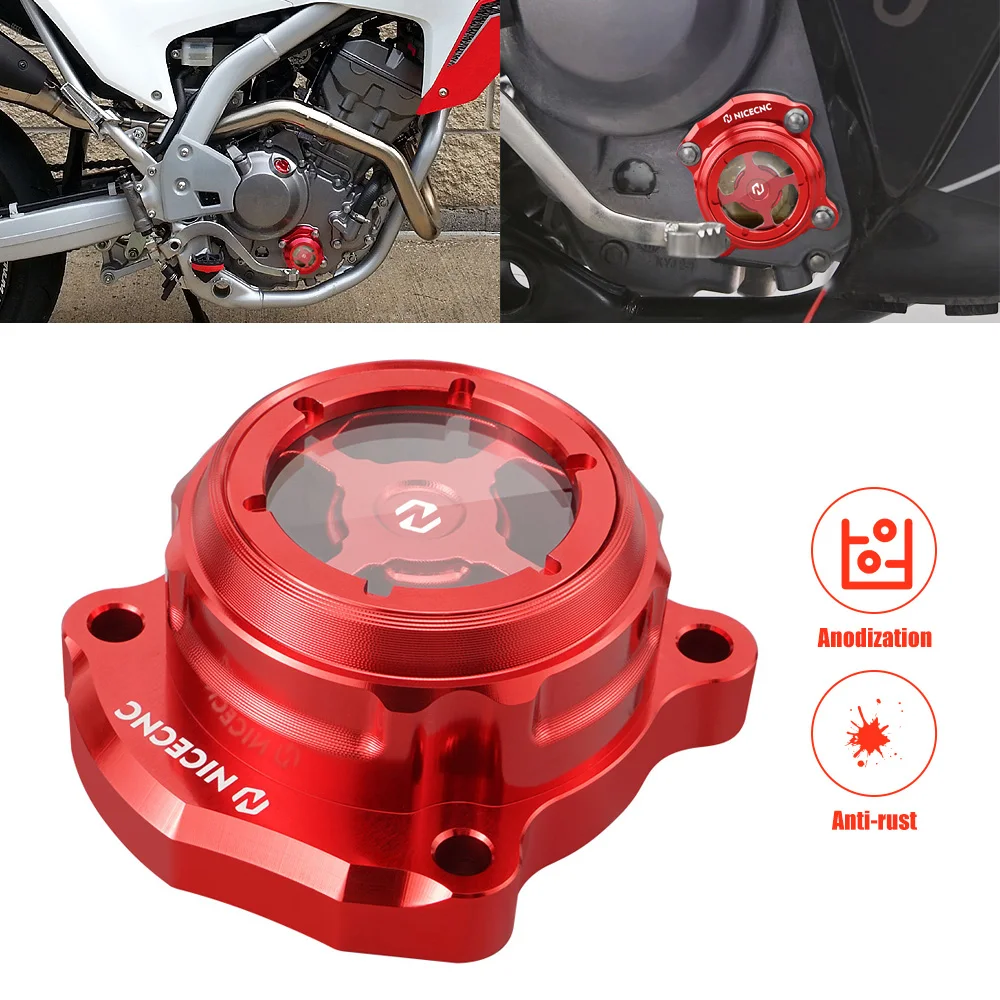

For 2021-2023 Honda CRF300L/Rally Oil Filter Cover Transparent Oil Filter Cap for Honda CRF250L/Rally 2017-2021 CRF250L 13-16