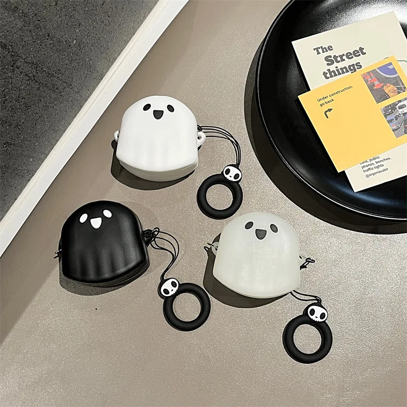 3D Ghost Earphone Case For Samsung Galaxy Buds 2/Live/Pro/FE Silicone Wireless Earbuds Protector Cover For Samsung Galaxy 2 Case