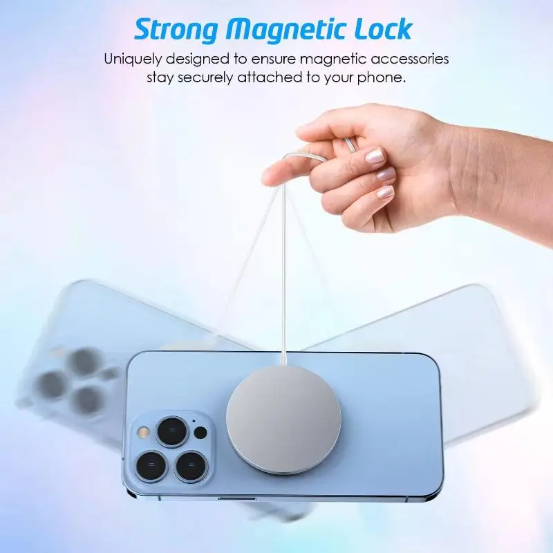 5pcs Magnetic Ring For Wireless Charger Sticker Rings Magnet Desktop Car Phone Holder For 16 15 17 Android