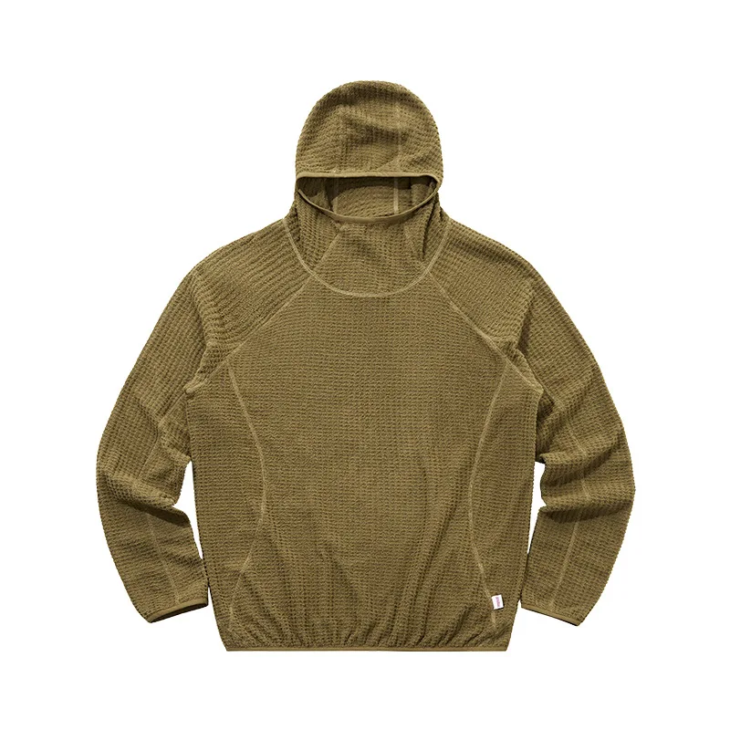 Heren luchtfleece trui met capuchon herfst en winter nieuw lichtgewicht thermisch hoodiepaar - afbeelding 1