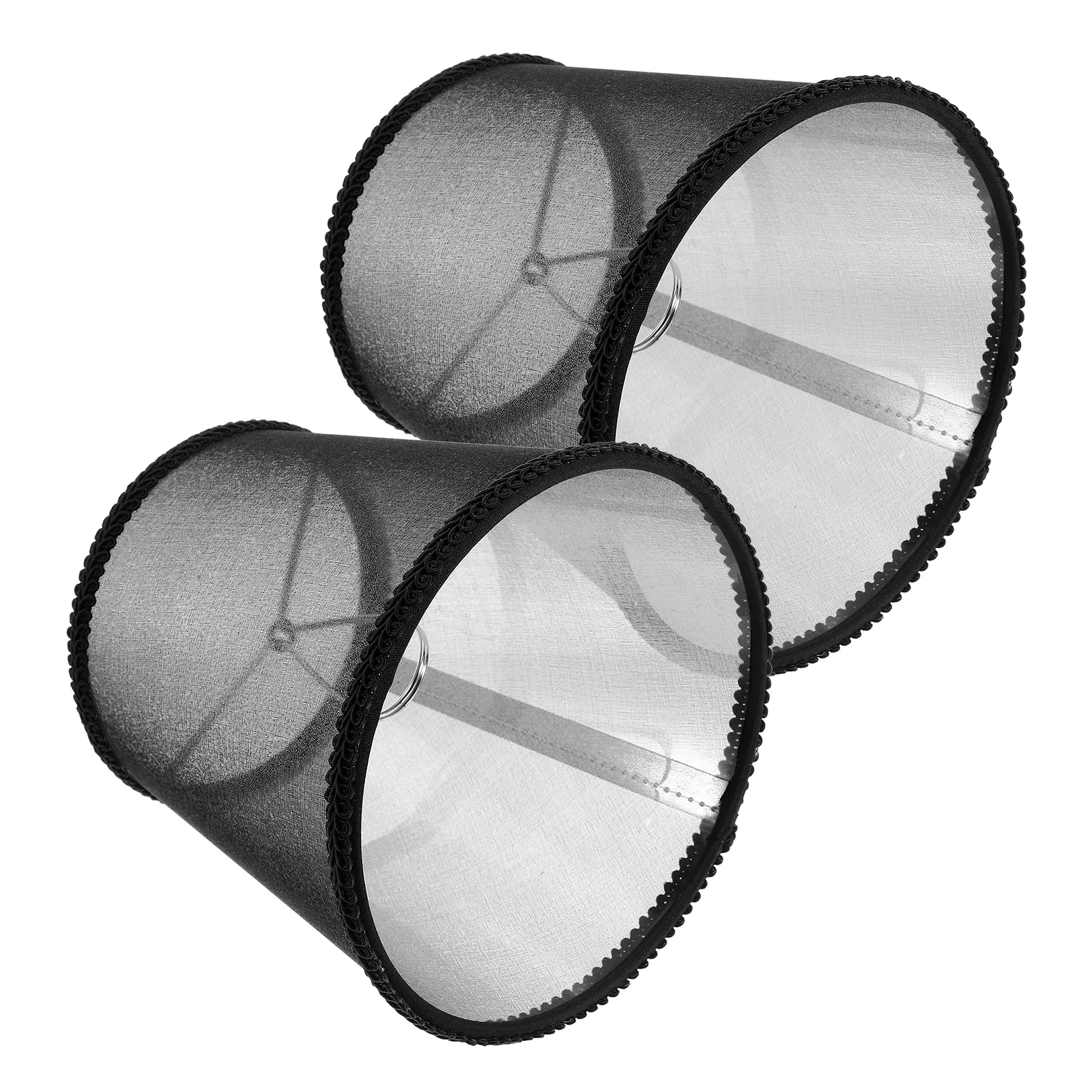 

2Pcs Fabric Lampshade Cloth Table Desk Bedside Wall Shade Cover Replacement Soft Anti Dust Bedroom Living Room