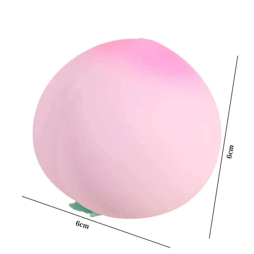 Flexibel materiaal Perzik Knijpbal Trage rebound Comfortabel aanvoelend Perziken Knijpspeelgoed Grappig Duurzaam cadeau