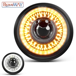 BraveWAY 5.75β³ Round LED Motorcycle Headlight 5-3/4 inch Moto Light For Harley Sportster Roadster Dyna, Honda, SUZUKI, YAMAHA
