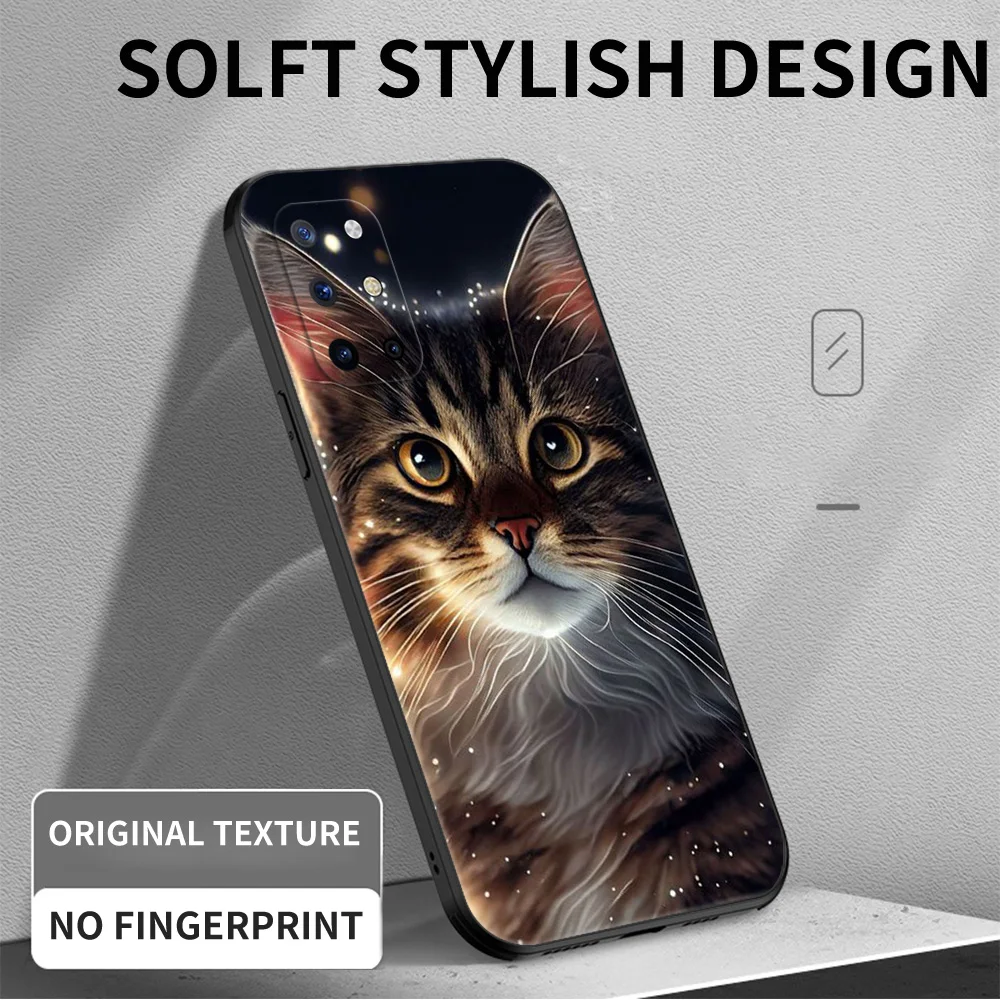 Für oneplus 8t Fall Telefon Rückseite stoß feste schwarze TPU Fall interessantes Design