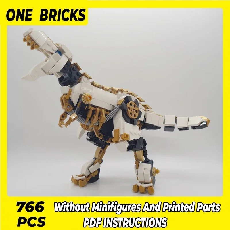 

Moc Building Blocks Mecha Model Tyrannosaurus Rex Technical Bricks DIY Assembly Construction Toys For Child Holiday Gifts